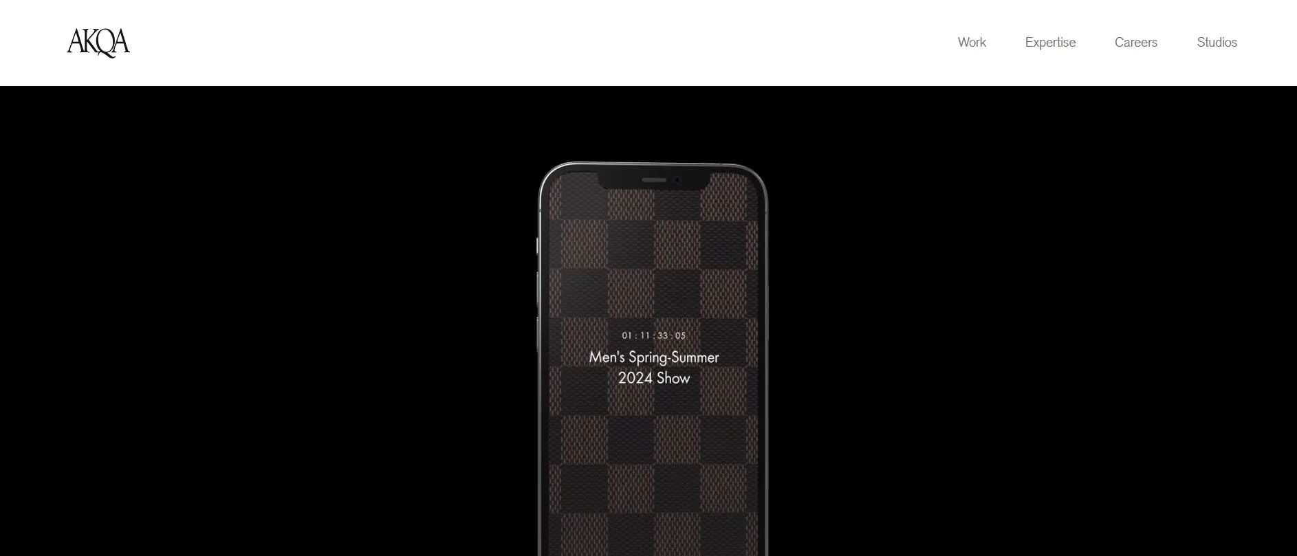 An image of AKQA website.