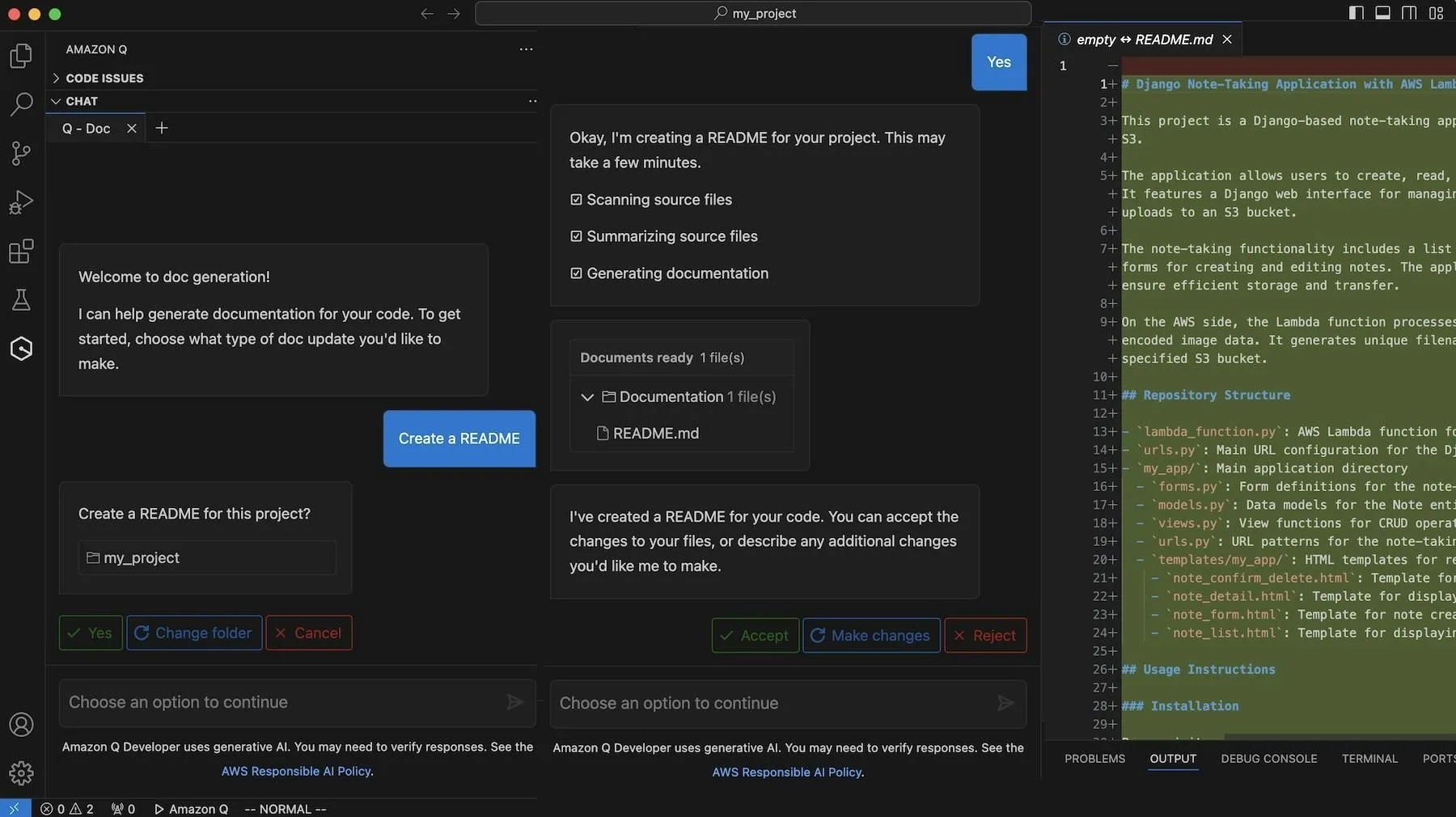 An image of Amazon Q Developer README